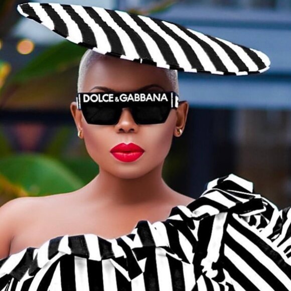 Dolce & Gabbana DG2233 01/87 Sunglasses Black Shield Frame, Grey Lenses main image 11